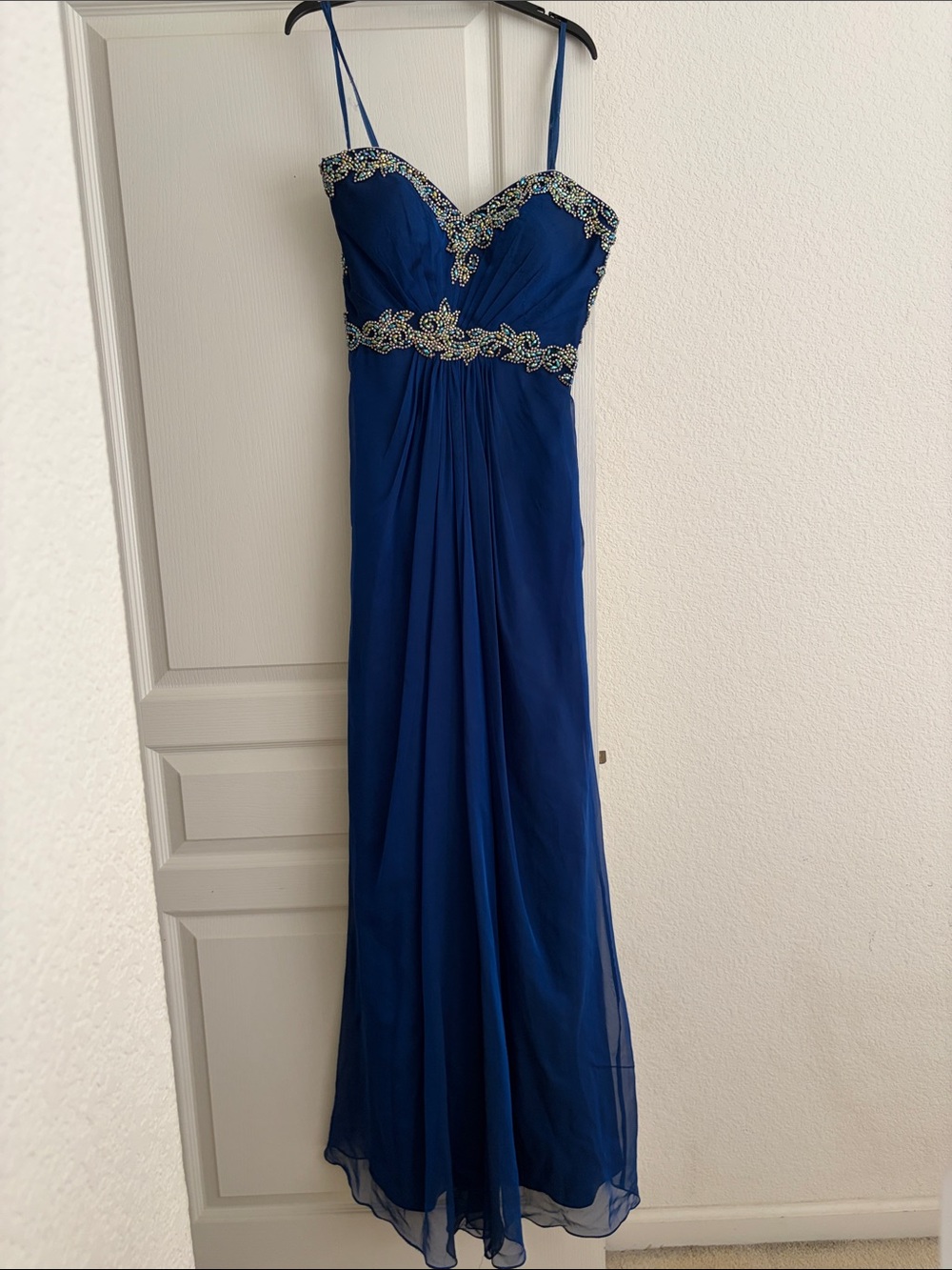 La Femme Blue Bling Gown